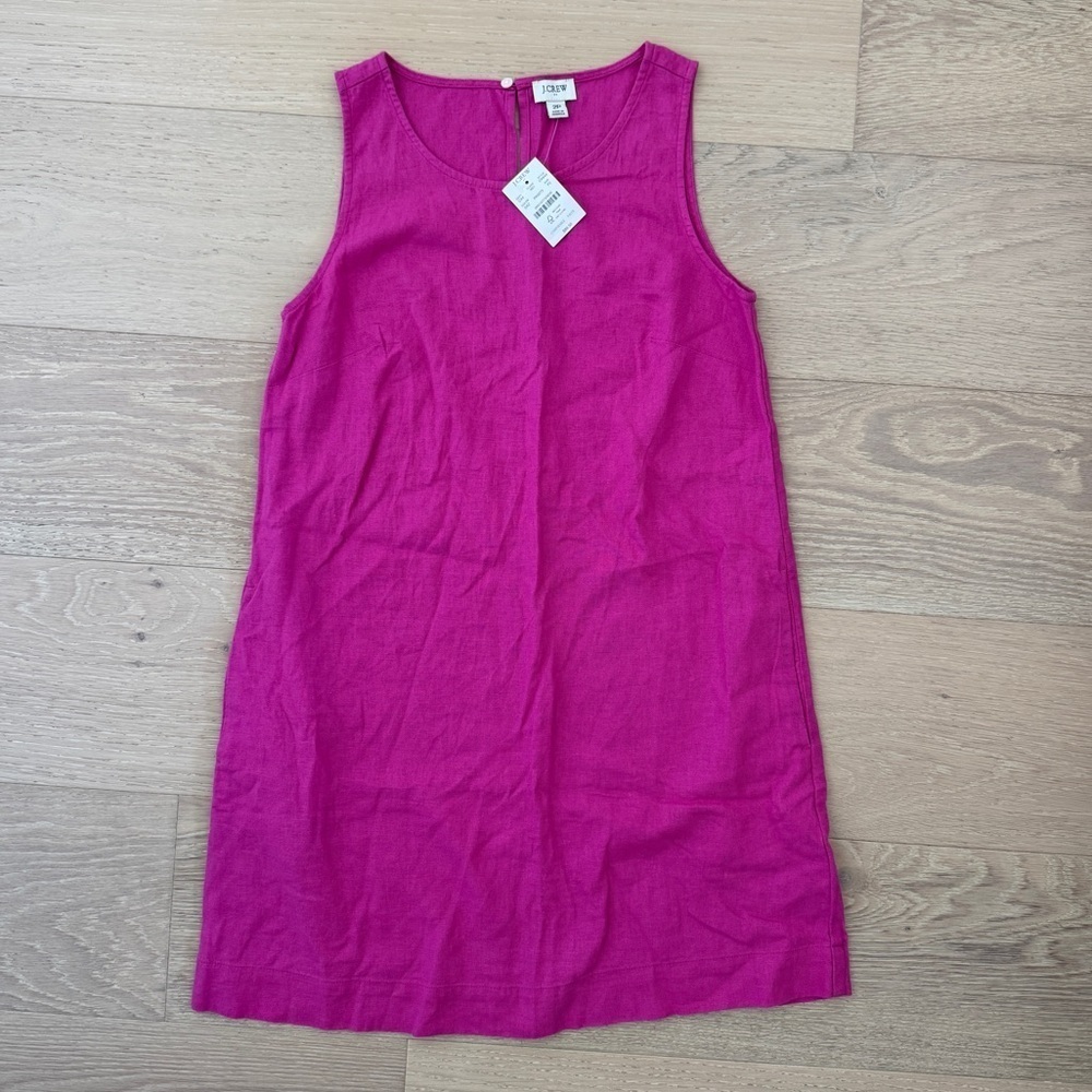 J. Crew Linen Pink Dress